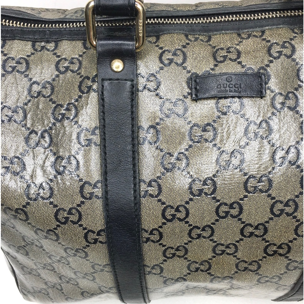 Authentic Gucci silver monogram Boston satchel Bag - Picture 10 of 16